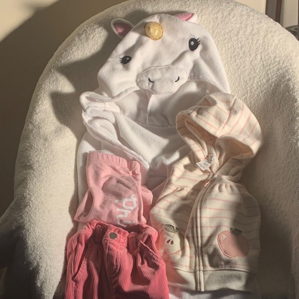 Unicorn Hooded Baby Outfit Set